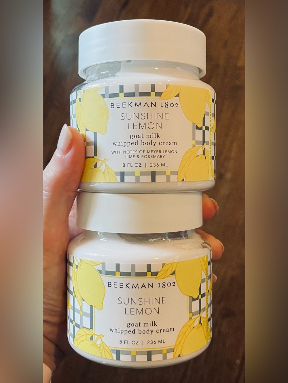2 8 oz Beekman 1802 Sunshine Lemon goat milk whipped body cream